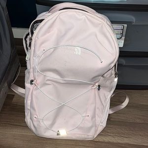 Pink north face backpack